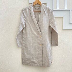 Capulet NWT Oversized Cotton Linen Blend Boyfriend Blazer Size Small